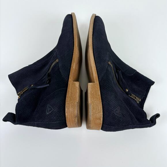 Tamaris Cigarra Blue Suede Leather Ankle Boots Size 39 Minimalist Casual Classic - Picture 10 of 15